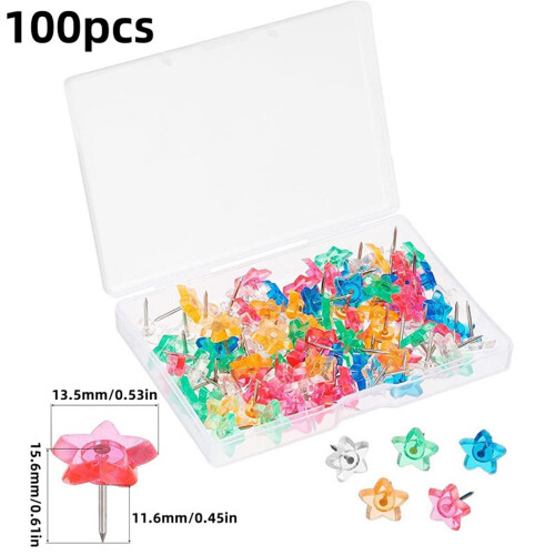 Pack of Map Tacks Pins Drawing Push Pins with Plastic Head for 2