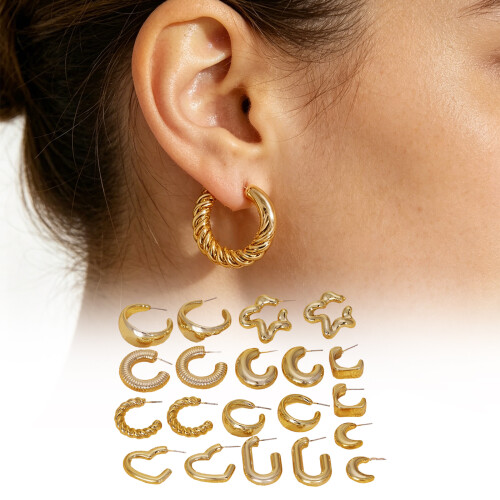 Boucles d'oreilles en résine texturée Unique, Design-3062 2