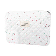 Quilted Makeup Bag,Large Floral Cosmetic Bag for-little cherr M