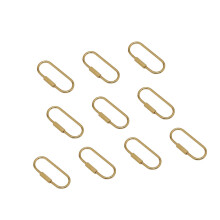 Fashionable Brass Key Holder Gold Carabiner Clip with Secure-A
