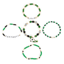 Stackable Wristband Football Theme Beaded Bracelet-Section 1