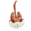 Creative Husky PU Leather Keychain Fashionable-Light Coffee 1