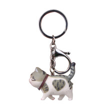 Elegant Cartoon Cat Key Holder Stylish Wallet-gray love