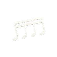 3D-geprinte kleurrijke plastic muziekboekpagina notitieclip-Wit