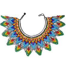 Collier d'épaule en perles arc-en-ciel frappant,-Y0313 1
