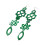 Boucles d'oreilles chics en forme de trèfles en acrylique, 1