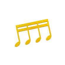 3D Printed Colorful Plastic Music Book Page Note Clip-Yellow