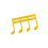 3D Printed Colorful Plastic Music Book Page Note Clip-Yellow 1