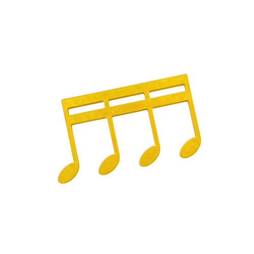 3D Printed Colorful Plastic Music Book Page Note Clip-Yellow