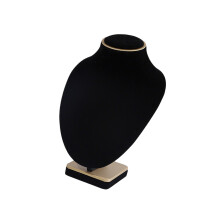 Premium fluweelzachte sieradenhouder-gouden rand. halsketting