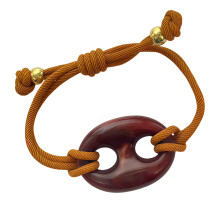 Schattig varken neus ontwerp hars armband-roodachtig bruin