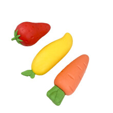 3Pcs Large Fruit Vegetable Themed Erasers Set-3 piece set