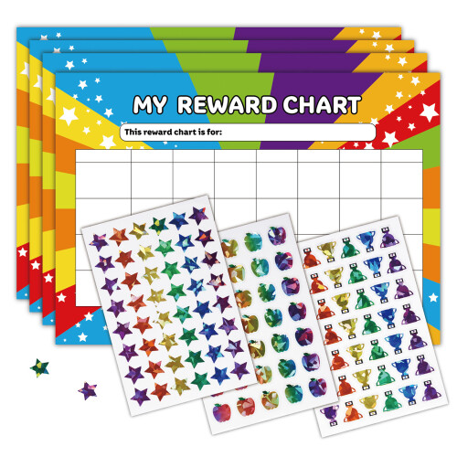 Shimmering Star Reward Sticker with My Chore Chart Sheet For