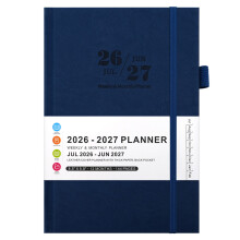 2026 Yearly Organizers Notebook Time Management-Navy Blue