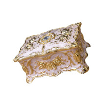 Floral Embossed Portable Jewelry Holder For Women Girls-White S