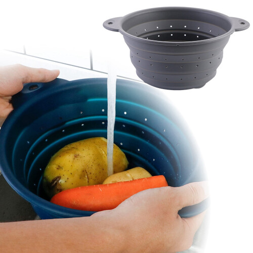 Silicone Foldable Strainer Bowl – Heat-Resistant, 1