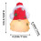 LED Knitted Hat Ornament Red Christmas Desk Decor 2