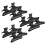 Black Hair Partition Clips & Shower Hooks Set 2