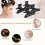 Black Hair Partition Clips & Shower Hooks Set 4