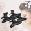 Black Hair Partition Clips & Shower Hooks Set 5