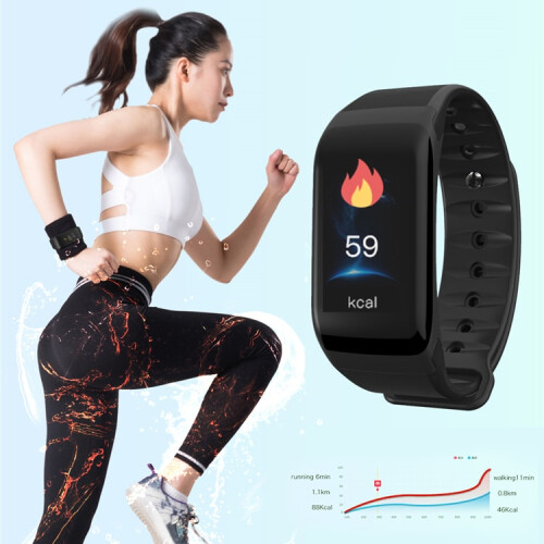 F1 Plus WearFit Activity Tracker mit Farbdisplay - Blau 1