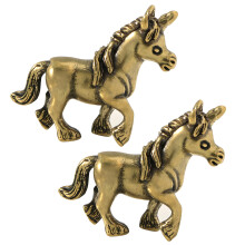 Handmade Bronze Horse Sculpture Elegant Decoration Item-2pcs