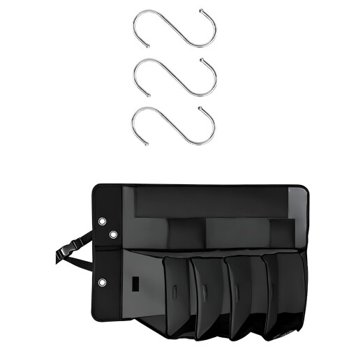 Premium Car Rear Storage Unit With Reinforced Stitching-Black