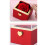 Beautiful Flower Jewelry Storage Box Plastic Texture-Red 5