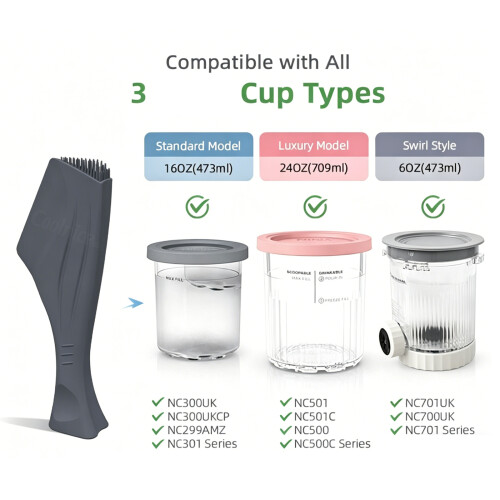 Silicone Cleaner Scraper For Slushie Cups And Small-White 2
