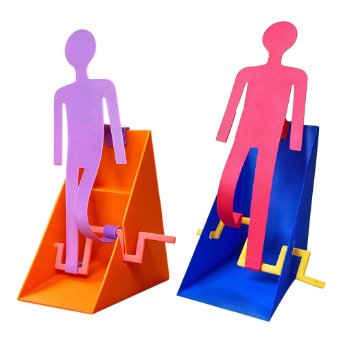 3D-geprinte mechanische loopfiguur met soepele-Paars 1