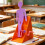 3D-geprinte mechanische loopfiguur met soepele-Paars 5