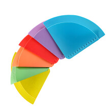 6Pcs Plastic Bookmarks Triangular Corner Page Book-candy color