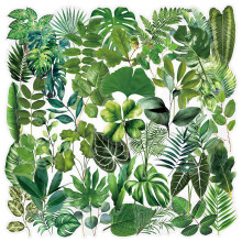 100 stuks bloementhema sticker waterdichte-groene bladeren