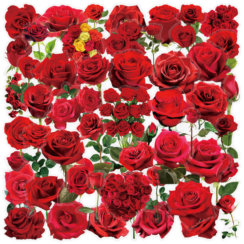 100 stuks esthetische bloem sticker waterdichte-rozen