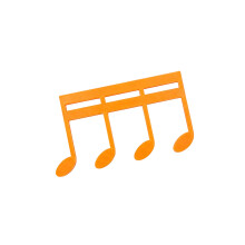 3D Printed Colorful Plastic Music Book Page Note Clip-Orange