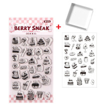 Cartoon Clear Silicone Stamper With-Sweetness among the