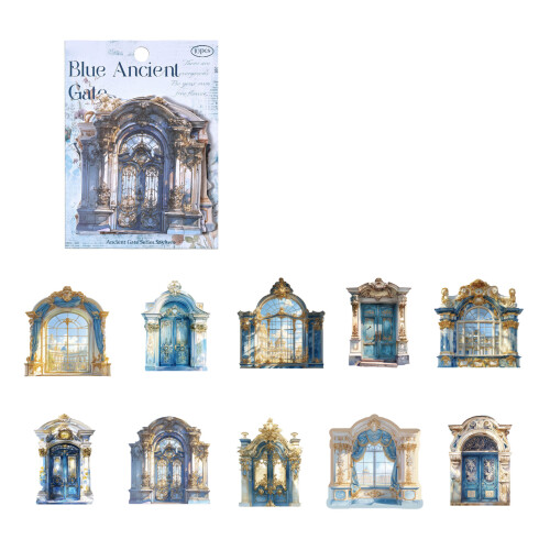 Sticker Booklets Artistic Decorative Sticker for-blue time