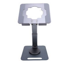 Grauer Aluminium-Tabletständer, drehbar, 6,3 x 5,9 Zoll