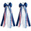 Western Cowboy Boot Bows Ribbon Bows With Star-Navy blue 1