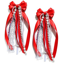 Boot Accessories Lace Ribbon Bows Boots Bows For Jul 4Th-red