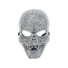Stylish Rhinestones Face Mask With Quick Wear Theatrical-Silver