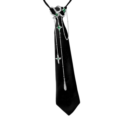 Punk Snake Design Pre-gebonden stropdas met matte coating Chain