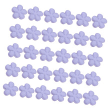 30Pcs 2CM Colorful Fabric Flower Appliques For Sewing-Purple