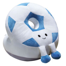 Oreiller de sieste en forme de Football, mignon, avec-Bleu