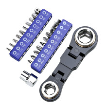 26 In 1 Mini Ratchet Wrenches Bit Set Alloy Steel Home Repair