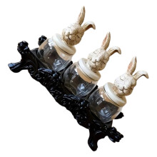Konijnvorm Kruidenpotten Set Creatieve keukendecors Hars Plastic
