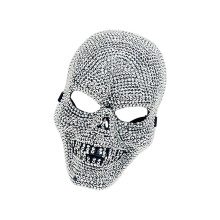 Glinsterend schedelkostuummasker Comfortabel feestmasker-Zilver
