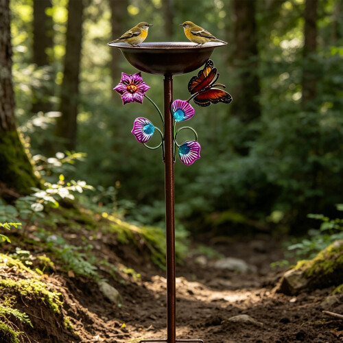 Freestanding Decorative Ground Mounted Bird Bath And-caise 2