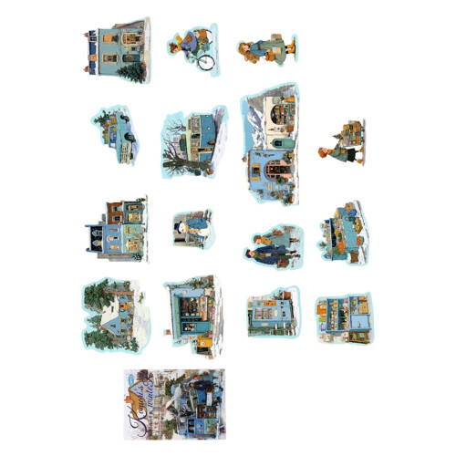 Decorative Scrapbook Sticker for Adults Students,-Out shopping