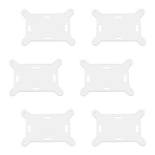 6Pcs Multipurpose Identity Holders Clips Waterproof Clear-D